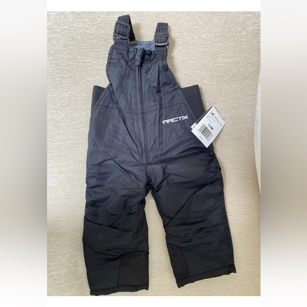 Arctix Baby Chest High Snow Bib Overalls Ski Snow Pants New Size 12M Black